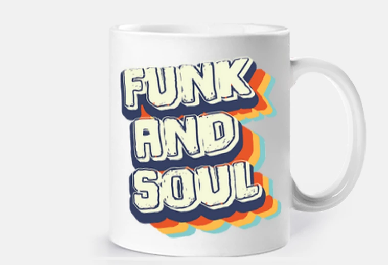 Taza taza personalizable grupos de música funk y soul
