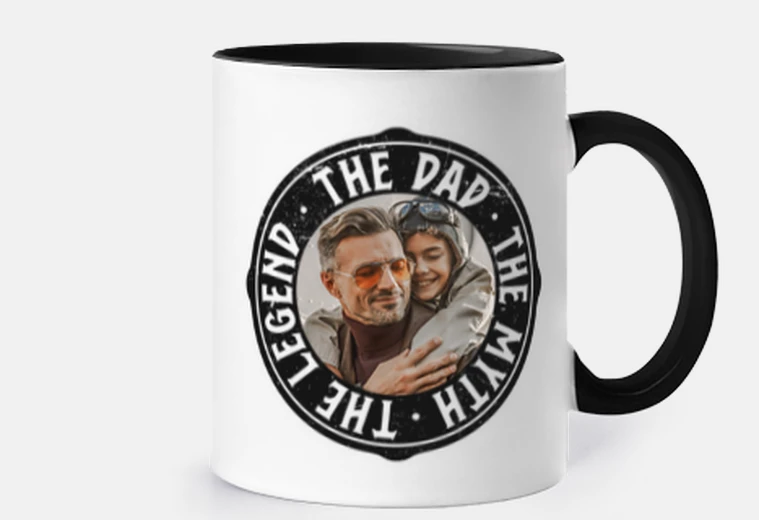 taza the dad the myth the legend foto personalizable