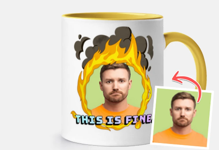 taza this is fine foto personalizable
