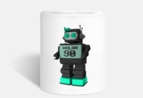 Taza Molan los 90 Robot
