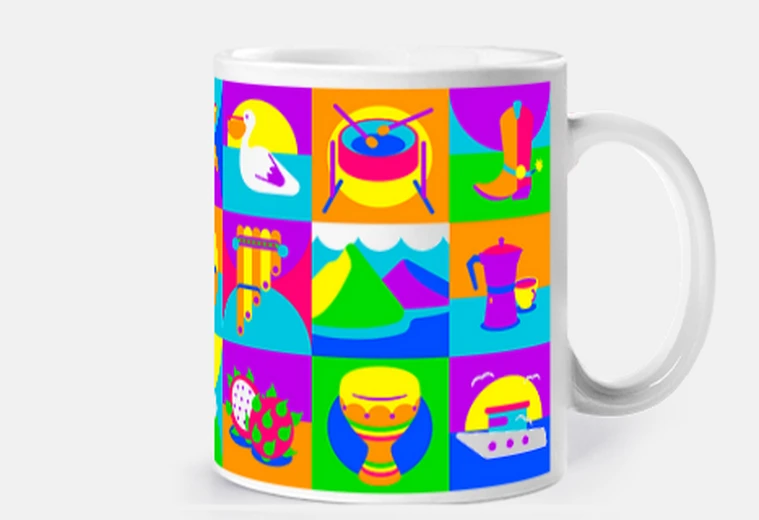 Tazza tazza a mosaico esotico