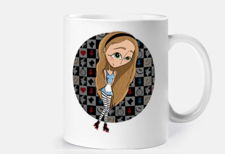 Tazza tazza alice nel nazione delle le meraviglie