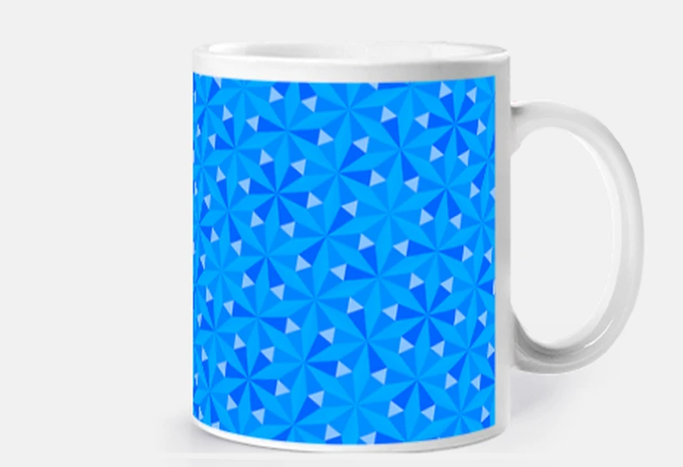 Tazza tazza caleidoscopio blu