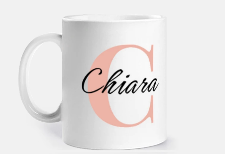 Tazza Tazza con iniziale e nome personalizzato - c