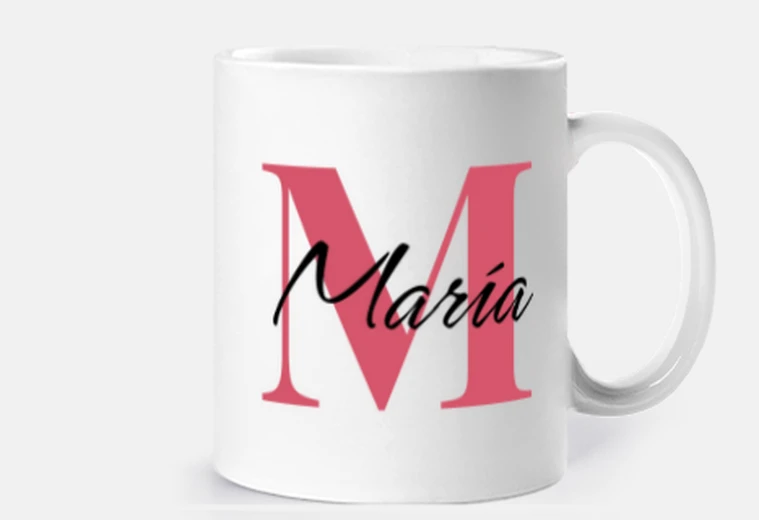 Tazza tazza con iniziali - m