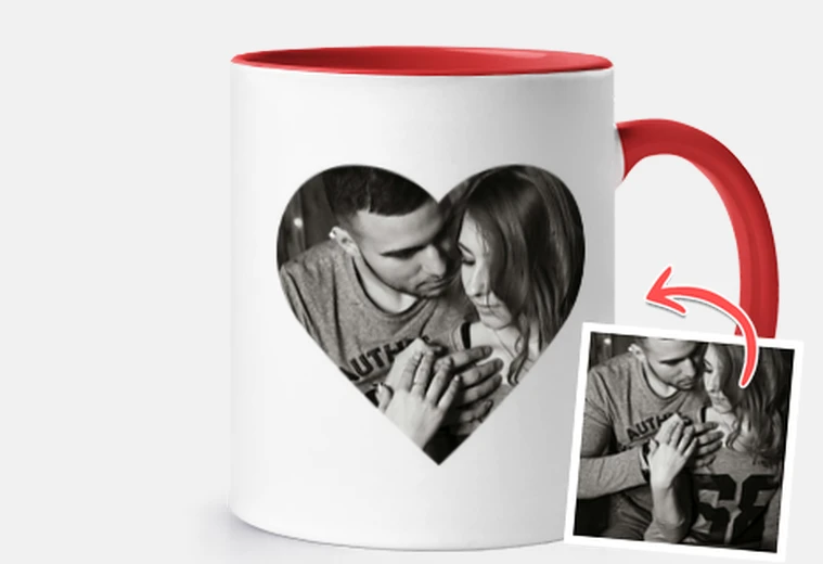 tazza cuori regali san valentino con foto personalizzati