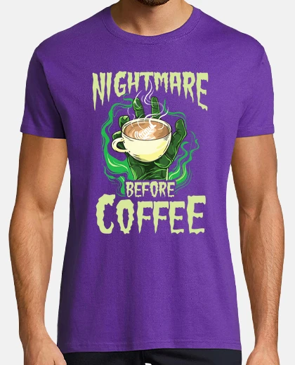 T-shirt tazza da caffè da incubo zucca di halloween horror in inglese
