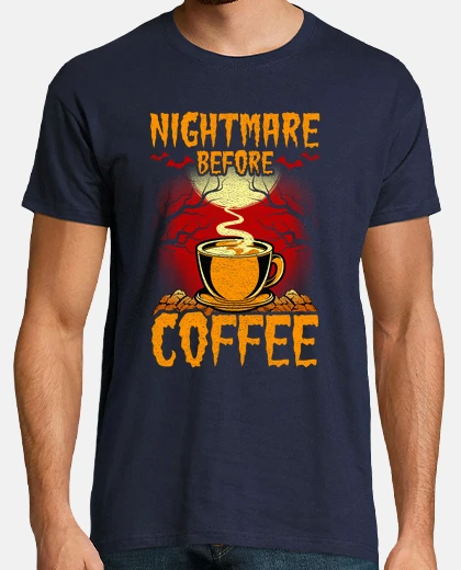 T-shirt tazza da caffè da incubo zucca di halloween horror in inglese