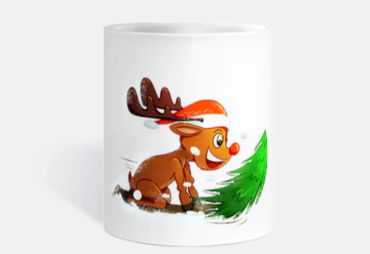 Tazza tazza di albero da slitta delle renne