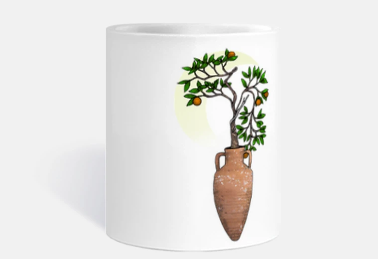 Tazza tazza di arancio