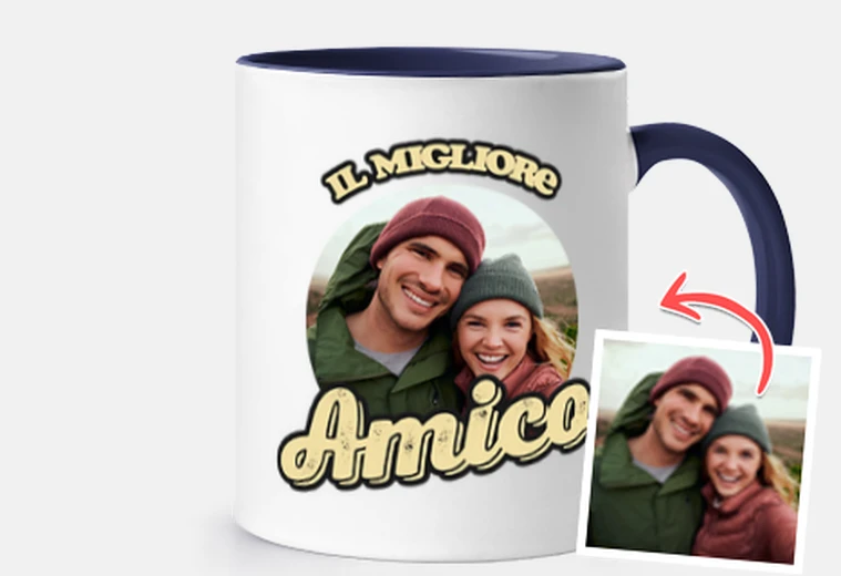 Tazza tazza il miglior amico con foto personalizzabile