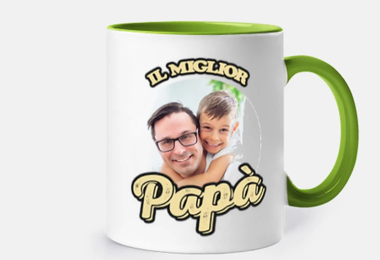 Tazza tazza il miglior papà con foto personalizzabile