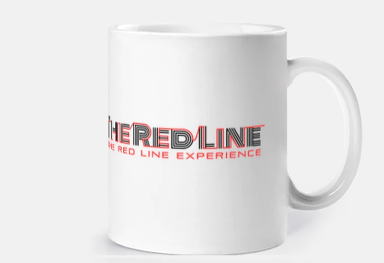 Tazza tazza la line rossa testo nero