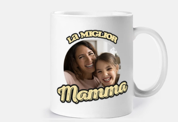 tazza la miglior mamma con foto personalizzabile