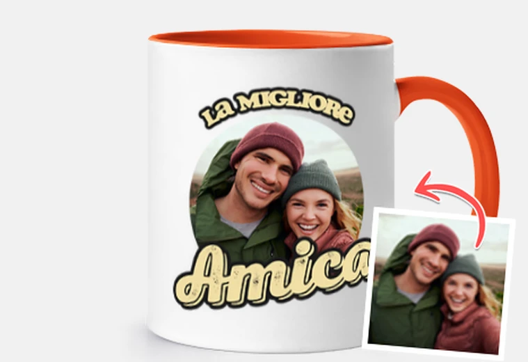 Tazza tazza la migliore amica con foto personalizzabile