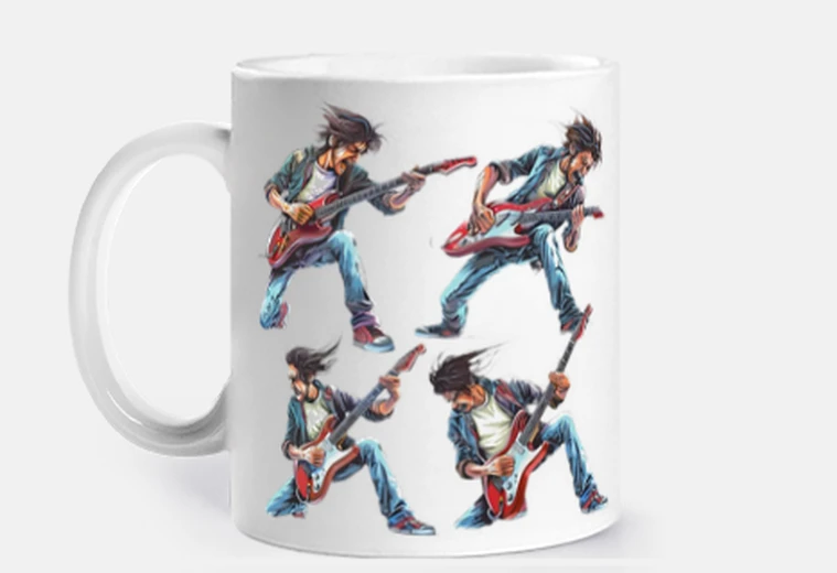 Tazza tazza metal pesante per chitarrista hard rock per personalizzare la band del coffee tea club