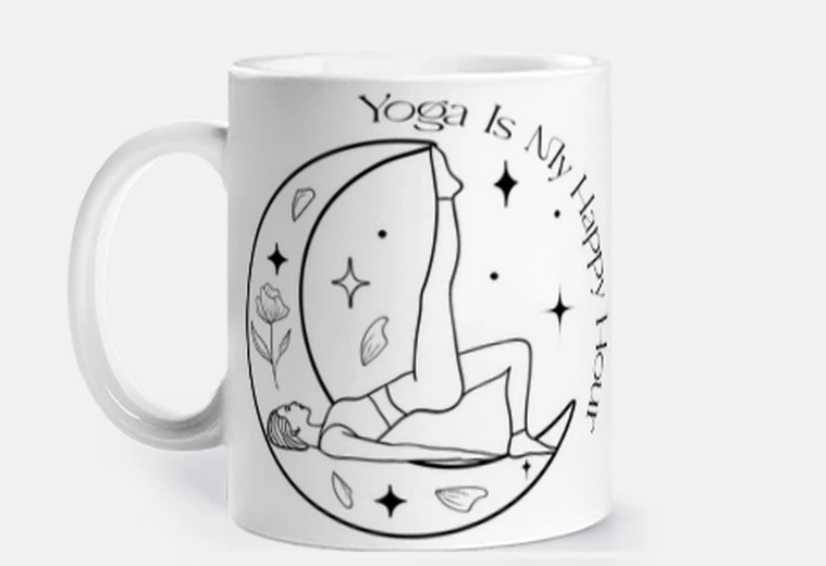 Tazza tazza per insegnante di yoga happy your self meditazione per personalizzare caffè, tè, infusi, tisan