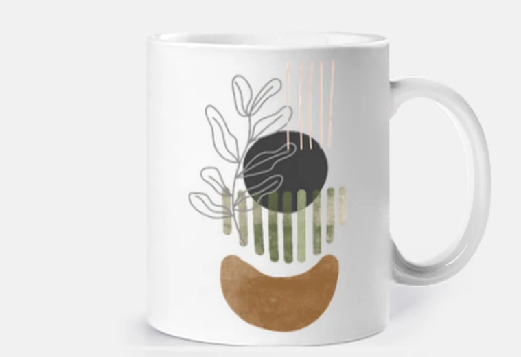 Tazza tazza personalizzabile astratta di tendenza di arte boho moda chic