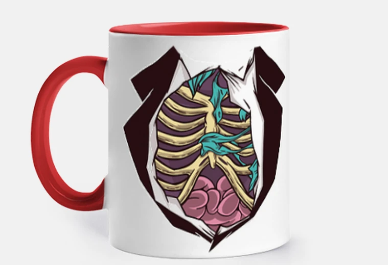 Tazza tazza personalizzabile con cornetti matcha, vampire , lupo mannaro e film horror