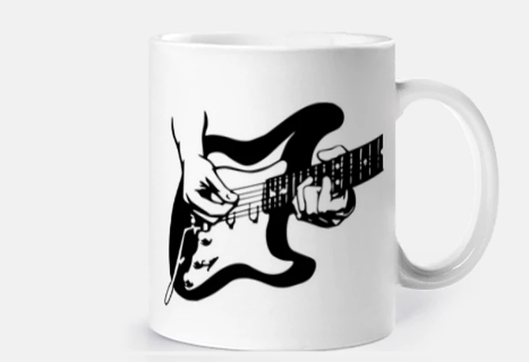 Tazza tazza personalizzabile per chitarrista elettrico strato blues pop
