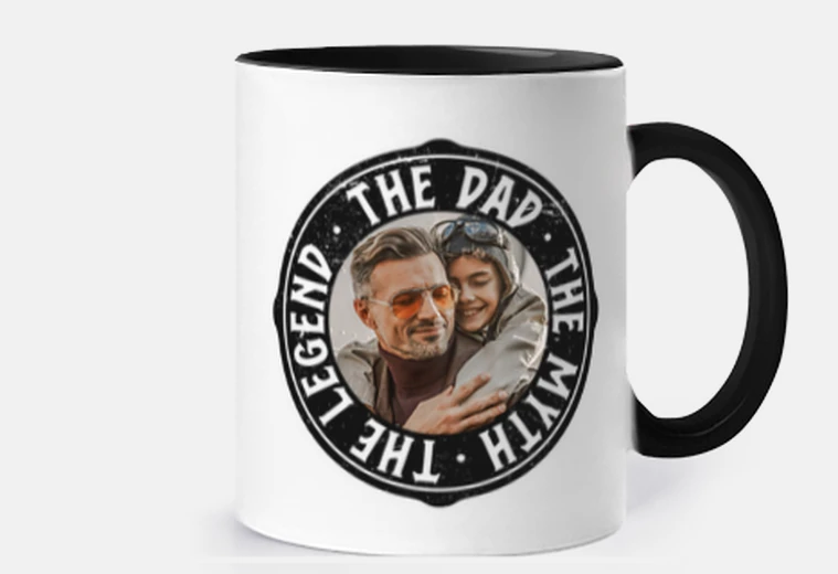 Tazza tazza the dad the myth the legend con foto personalizzabile