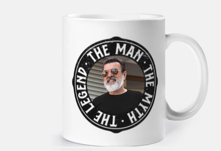 tazza the man the myth the legend con foto personalizzabile