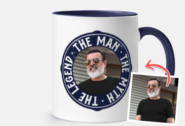 Tazza tazza uomo il mito la legend con foto personalizzabile
