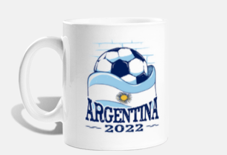 tazza del tifoso della coppa del mondo 2022 della squadra argentina