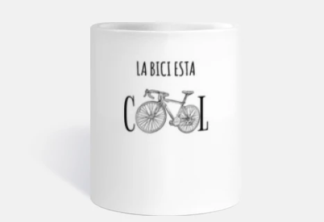 tazza in ceramica, la bici è trendy , la bici è fantastica