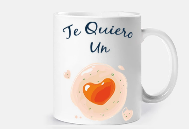 Taza Te quiero un Huevo Corazon Corazones