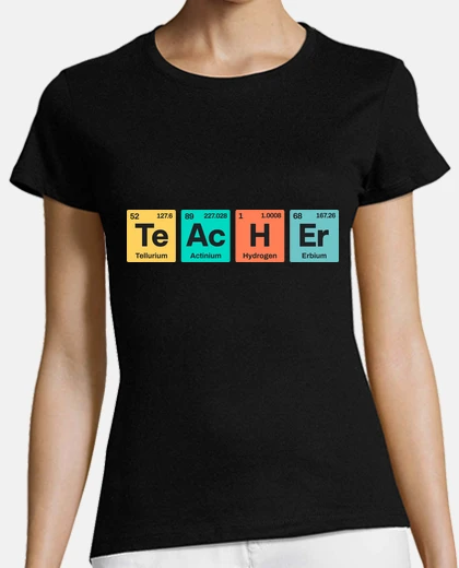 Playera Teacher Tabla Periódica Ciencia Química Regalo Profesora
