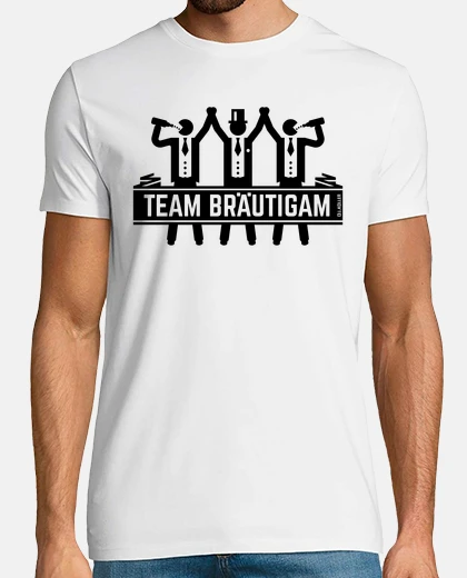 Tee-shirt team braeutigam - polterabend - noir