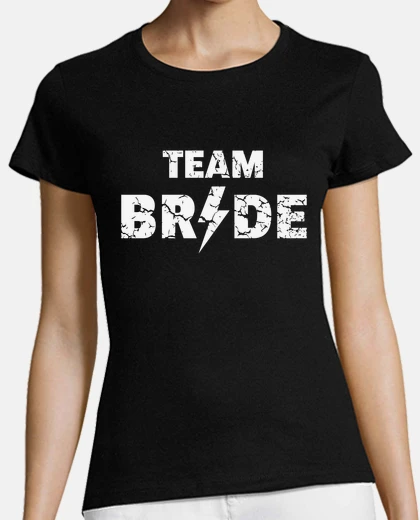 T-shirt Team Bride Rocks - Vintage - White
