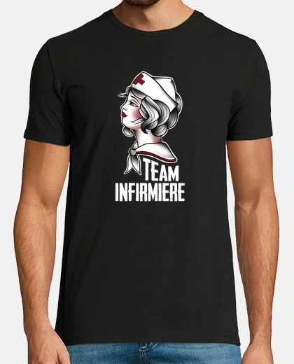 Tee-shirt Team infirmiere - Soignante trad. old-s