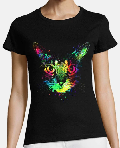 T-shirt Technicolor Cat