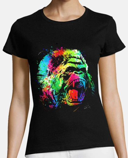 T-shirt technicolor gorilla