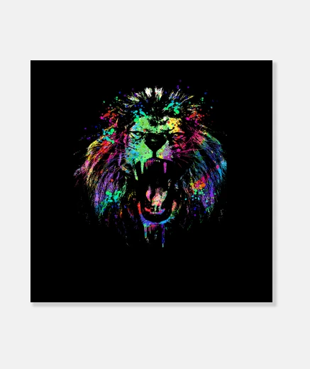 Wall Technicolor Lion