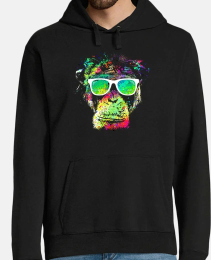 Hoodie Technicolor Monkey