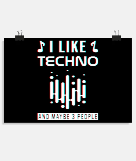 Poster techno music electro river