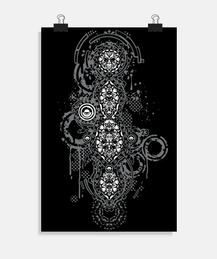 Poster techno tiki