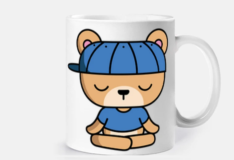 Tazza teddy bear casual outfit casual orsetto tazza caffè tè cornetti tisana infuso latte cacao
