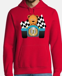 Teddy bear champion race car hoodie tostadora