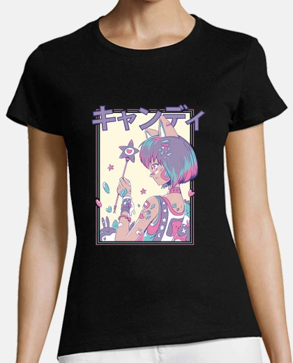 Tee-shirt tee shirt anime girl baguette magique
