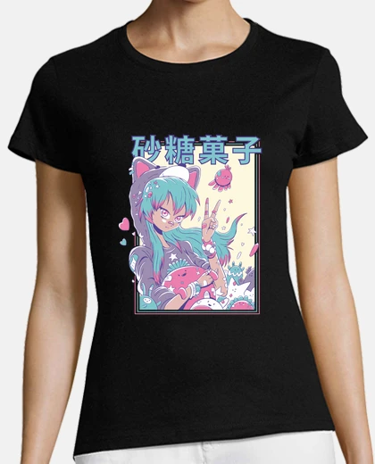 Tee-shirt tee shirt anime girl peluche