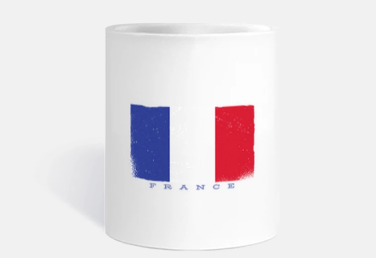 Tazza tee shirt bandiera francese della francia jo