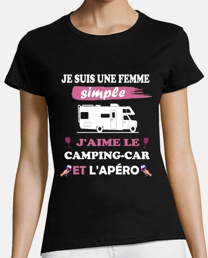 Tee-shirt tee shirt camping car humour