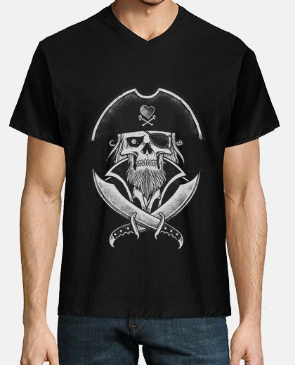 Tee-shirt Tee shirt col V - Capt Pirate