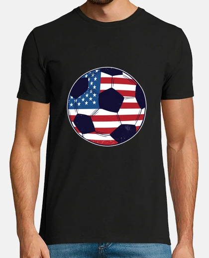 T-shirt tee shirt da uomo jo per sostenere la maglia e il pallone della coppa del mondo della squadra degli 