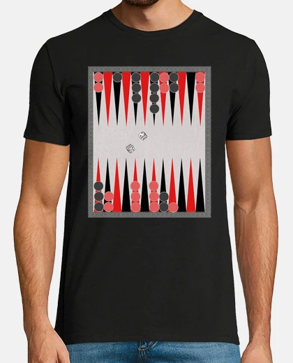 Tee-shirt tee-shirt de jeu de société de backgamm