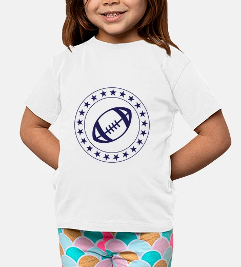 Abbigliamento tee shirt di rugby bambino, manica corta, bianco